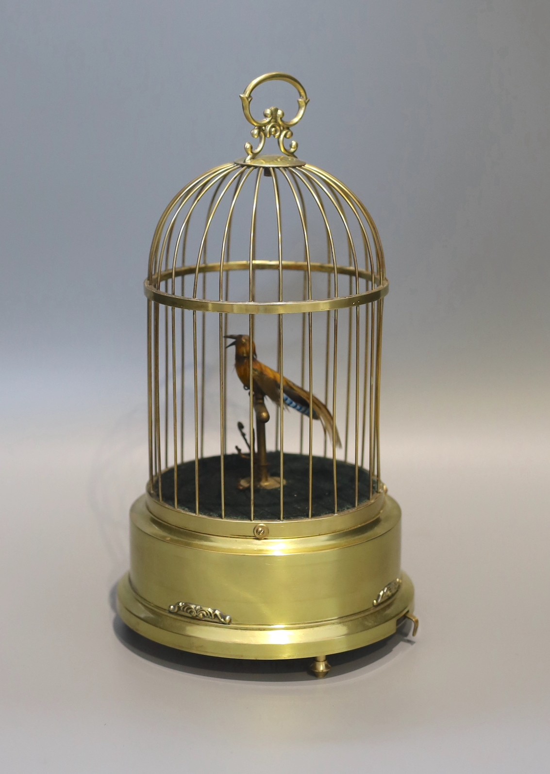 A 20th century German singing bird automaton, height 30cm